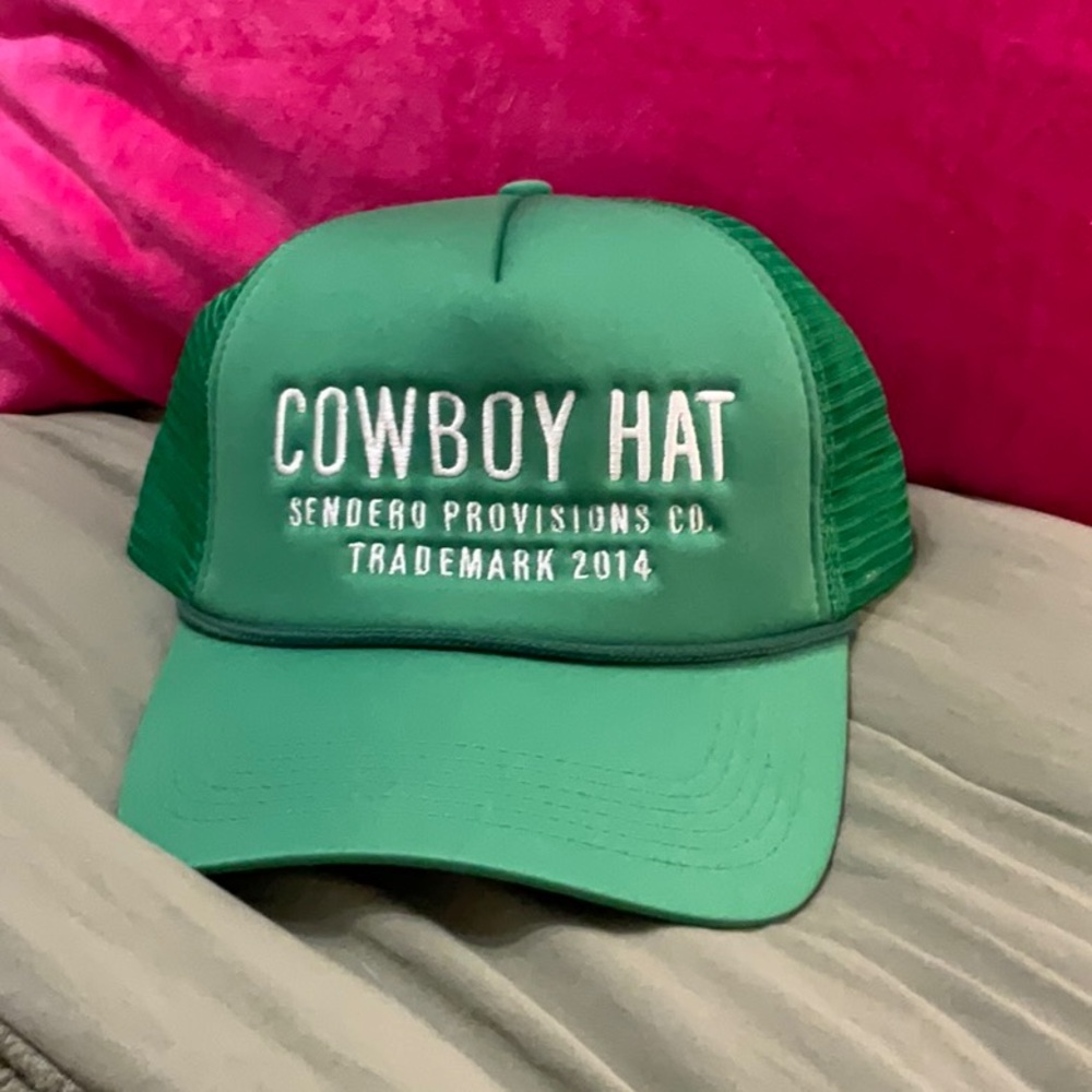 Cowboy Hat Trucker Cap in Green